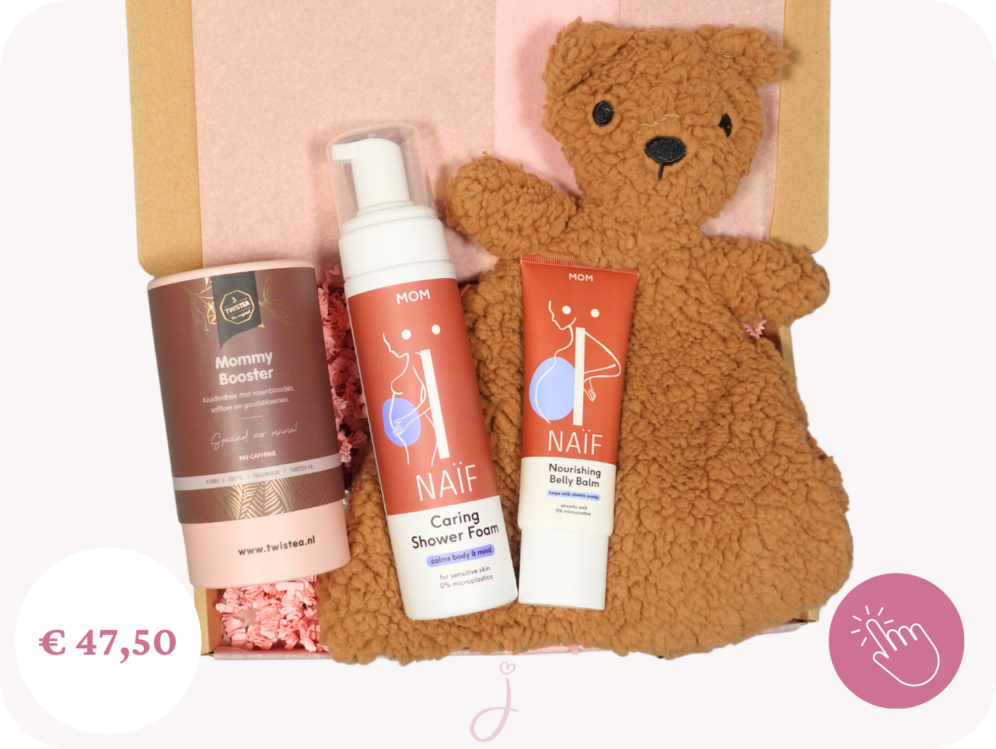 Cadeaubox Caring bear - Zwangerschapsverlof cadeau