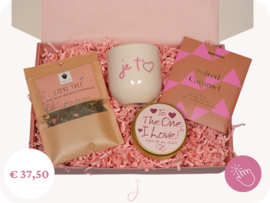 Cadeau vriendin "Je t'aime" - Cadeaubox