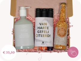 Verhuis cadeau  "Gefeliciteerd"  - Cadeaubox
