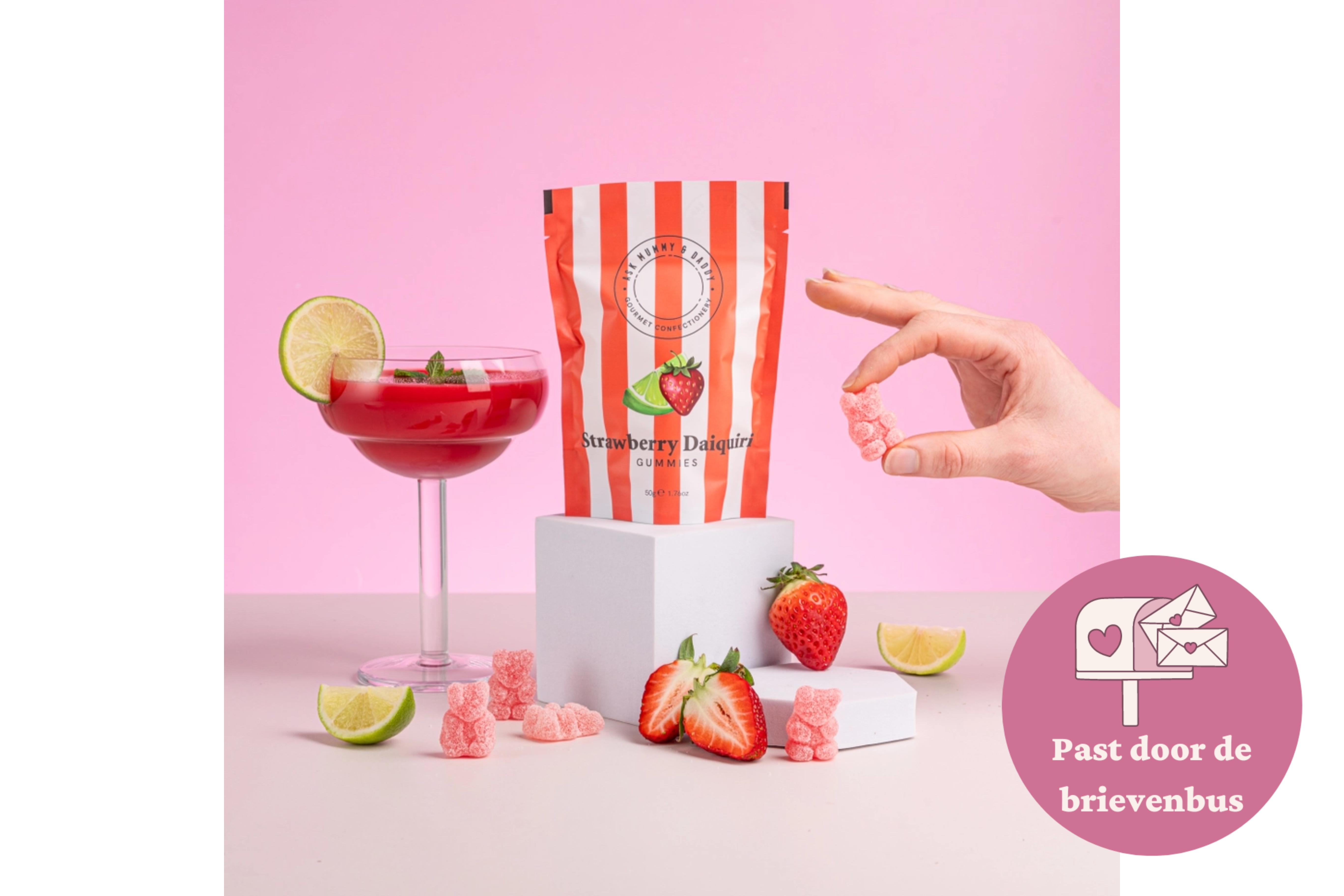 Aardbei daiquiri cocktail gummies