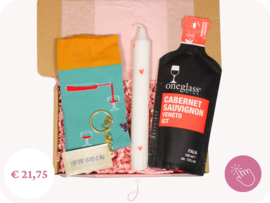 Brievenbus cadeau Gek op jou & wijn - Cadeau voor een vriendin