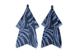 Giftset | Hand & thee doek - Zebra blauw