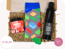 Cadeau voor een man "Bricks" - Cadeaubox