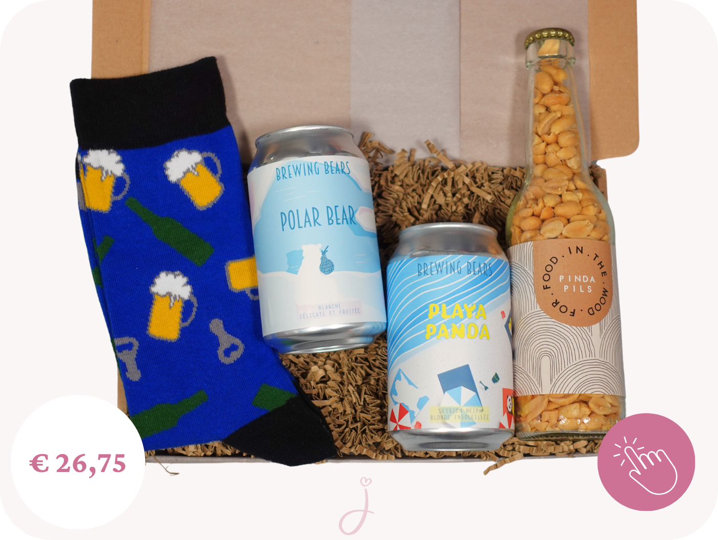 Cadeau voor een man "Brewing bear" - Cadeaubox