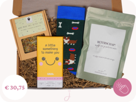 Beterschap cadeau voor een man "Beterschap gewenst" - Cadeaubox