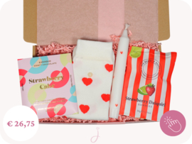 Brievenbus cadeau Strawberry & Hearts - Sterkte cadeau