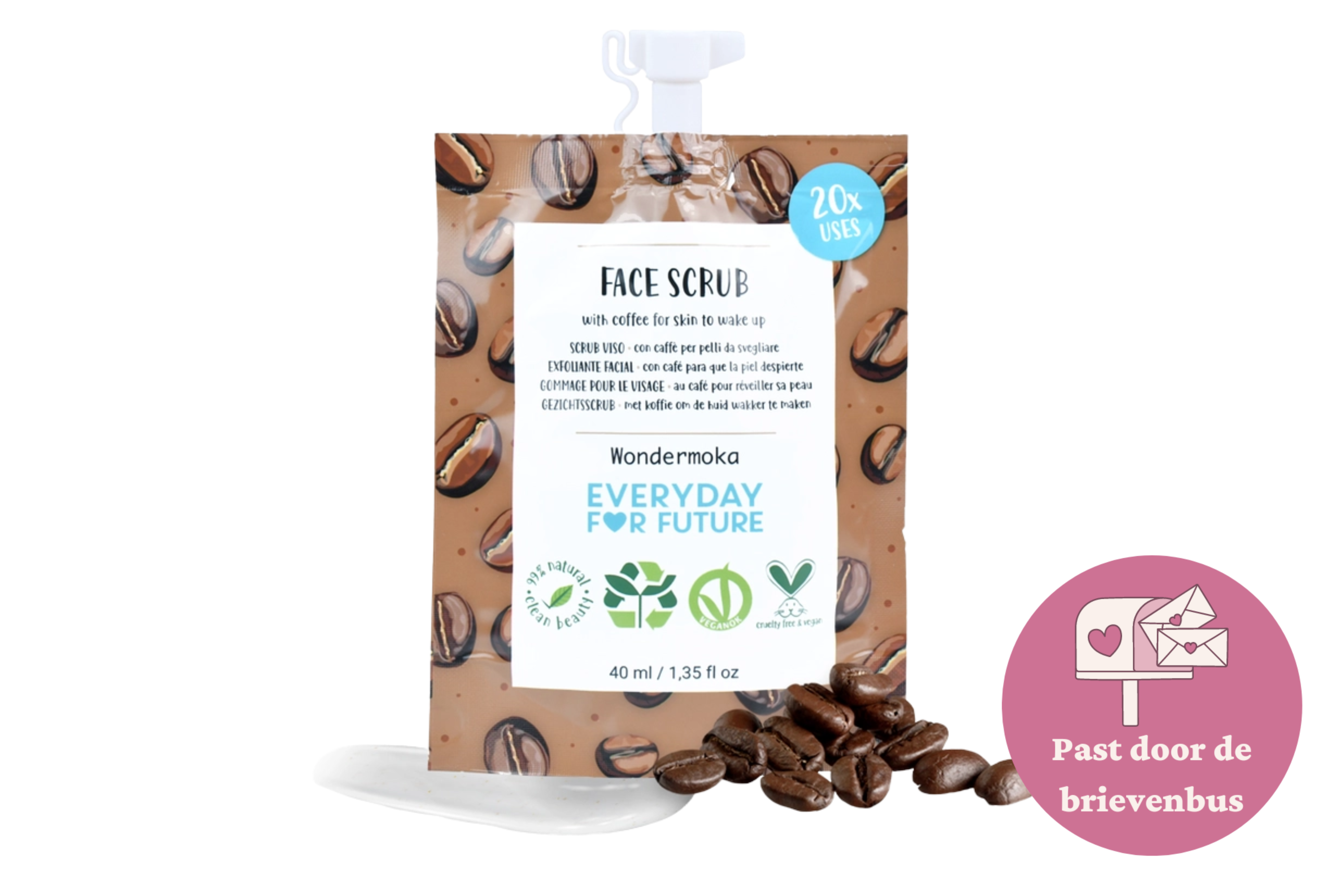 Gezichtsscrub met koffie