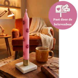 Dinerkaars - fel roze met smileys