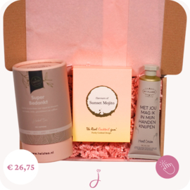 Dag van de Secretaresse cadeau Met jou mag ik in mijn handen knijpen - Cadeaubox