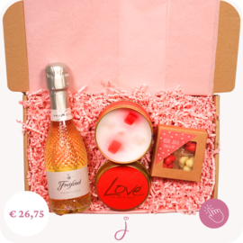 Cadeau voor Moederdag Bubbels, liefde & chocolade  - Cadeaubox