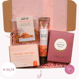 Bedankt cadeau Sunset hugs & kisses -  Brievenbus cadeau