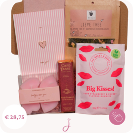 Succes cadeau Hearts & kisses - Brievenbus cadeau