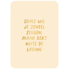 Kaart - Soms wil je zoveel zeggen