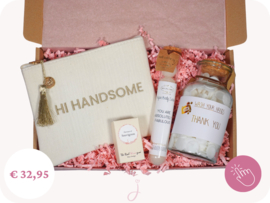 Bedankt cadeau "Thank you handsome" - Cadeaubox