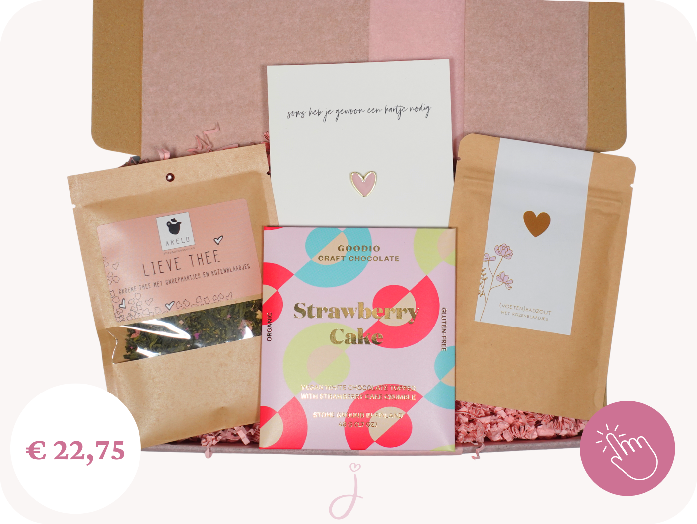 Brievenbus cadeau Hearts - Sterkte cadeau