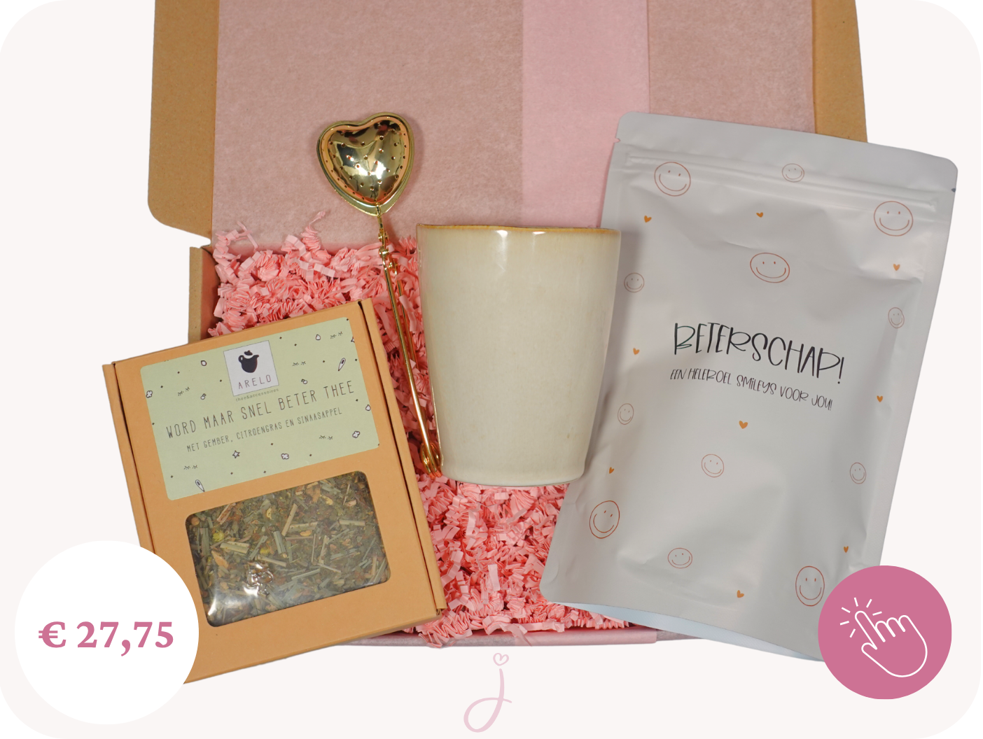 Cadeaubox Tea & Sweets - Beterschap cadeau