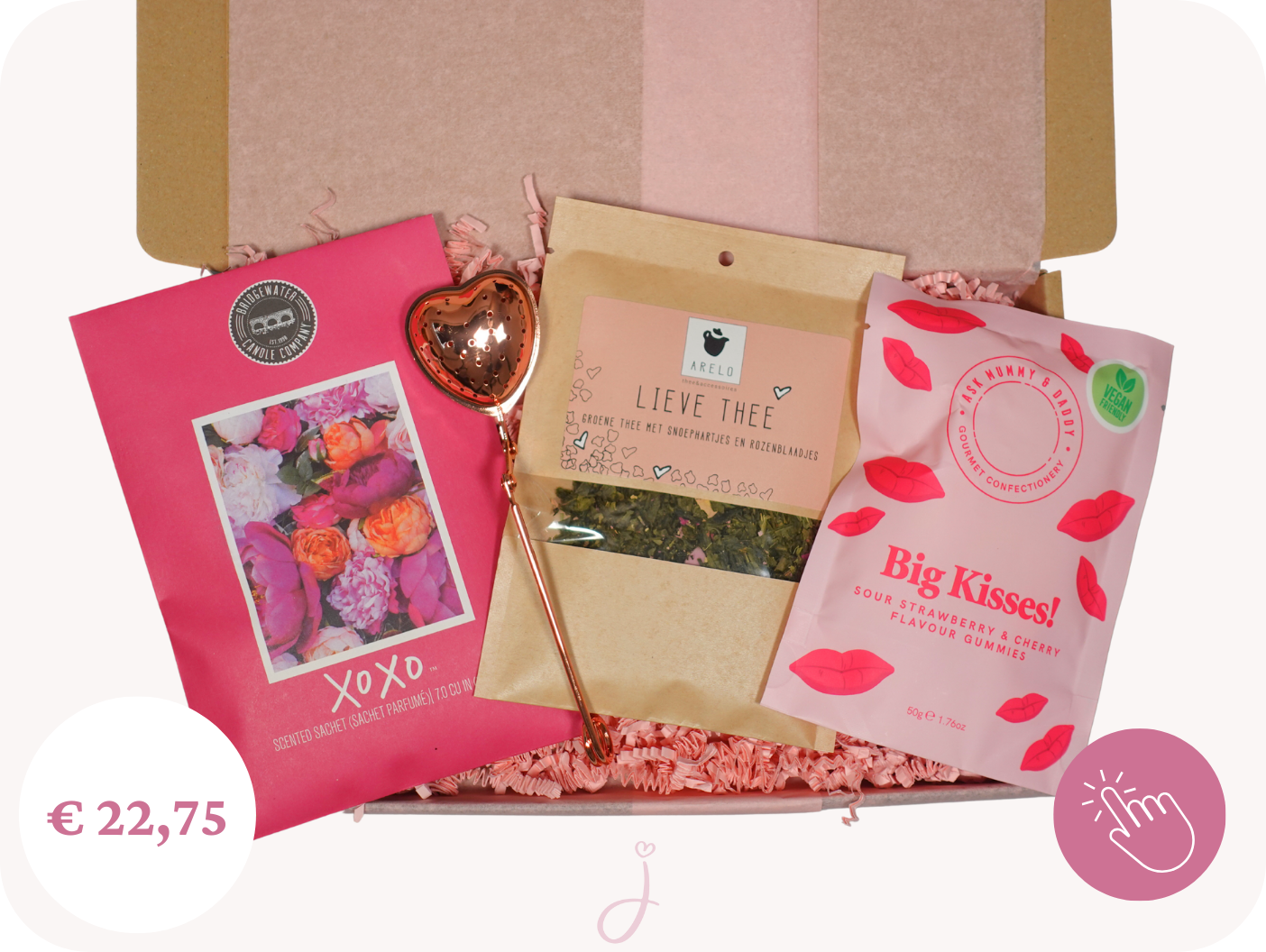 Brievenbus cadeau Kisses - Selfcare cadeau