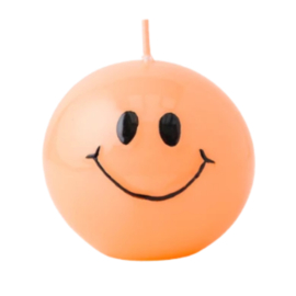 Smiley kaars - hot orange
