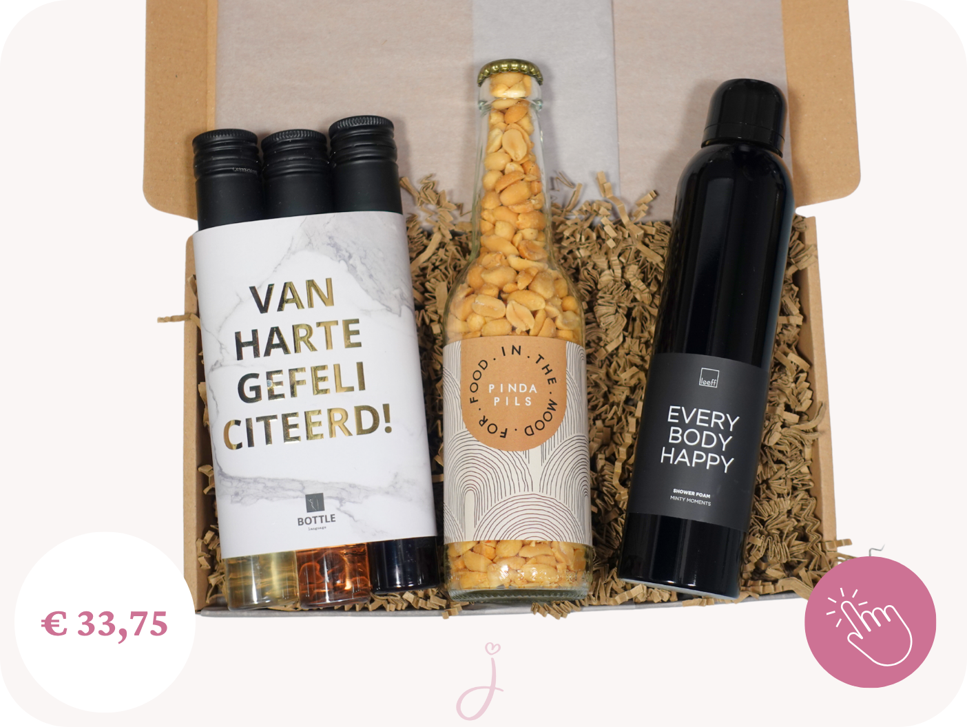 Verjaardagscadeau voor een man "Van Harte Gefeliciteerd" - Cadeaubox