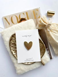 PIN | Veel liefs | met een gouden pin