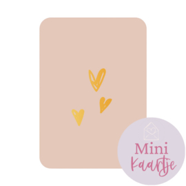 Mini kaartje - Hartjes