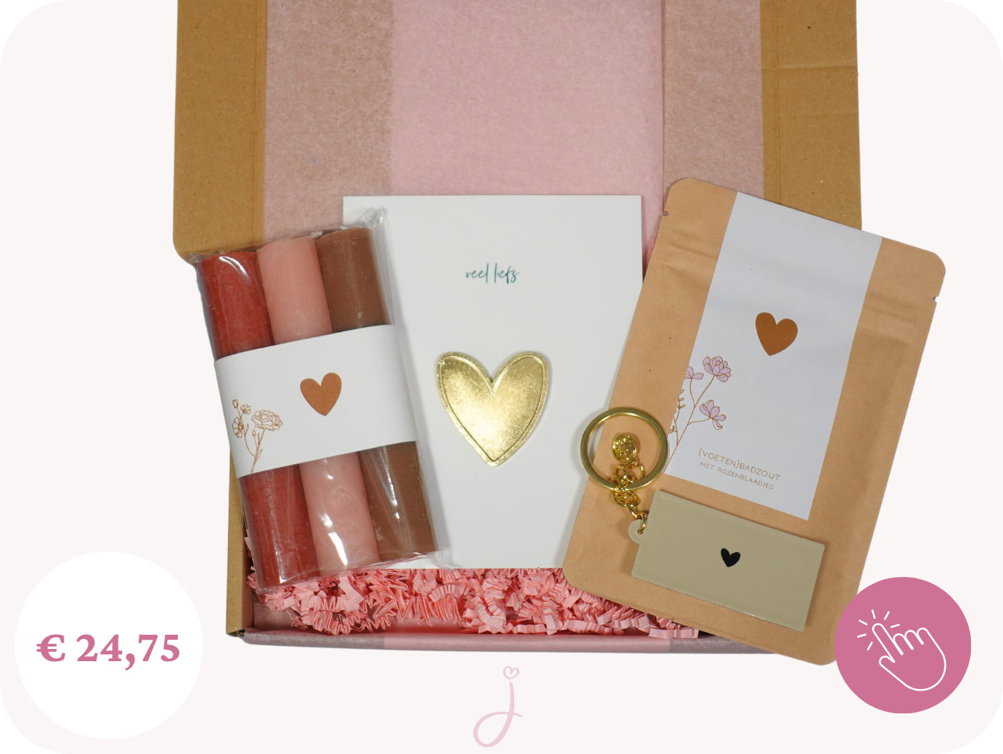 Sterkte cadeau "Sending love" - Brievenbus cadeau