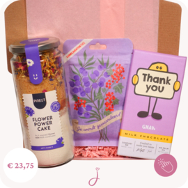 Dag van de Secretaresse cadeau Flower Power - Cadeaubox
