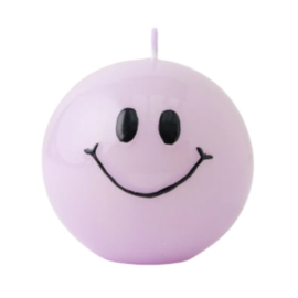 Smiley kaars - lila