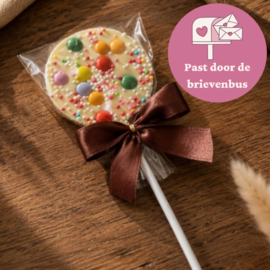 Kerstbal lolly | Witte chocolade
