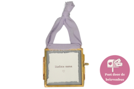 Lijstje "Liefste mama" - paars lint