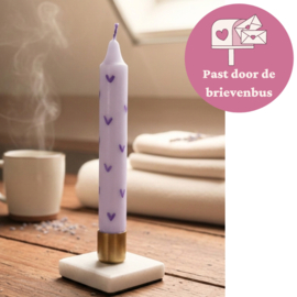 Dinerkaars - paars met hartjes