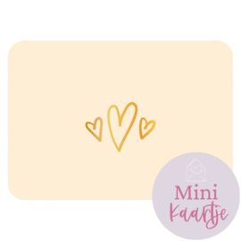 Mini kaartje - Hartjes liggend