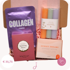 Sterkte cadeau Geluk, liefs & een knuffel - Brievenbus cadeau