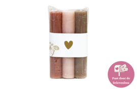 Set van 3 kaarsjes - Hartje