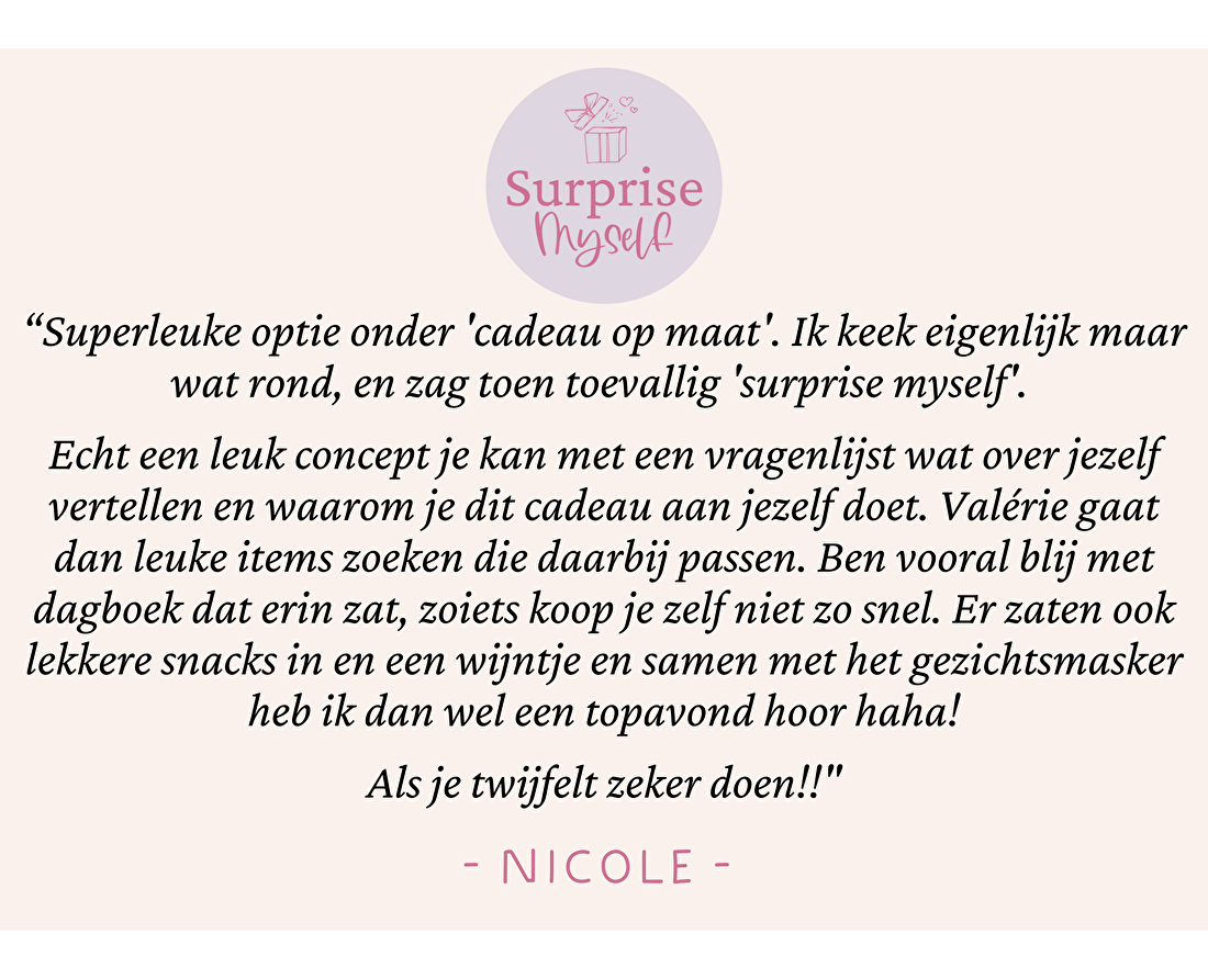 Cadeau aan mezelf