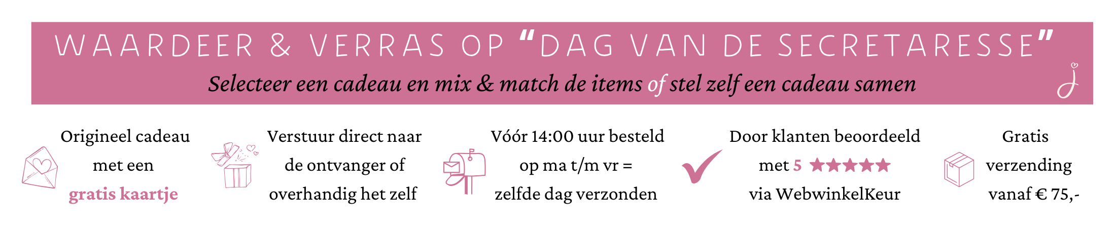 Dag van de secretaresse cadeau bezorgen