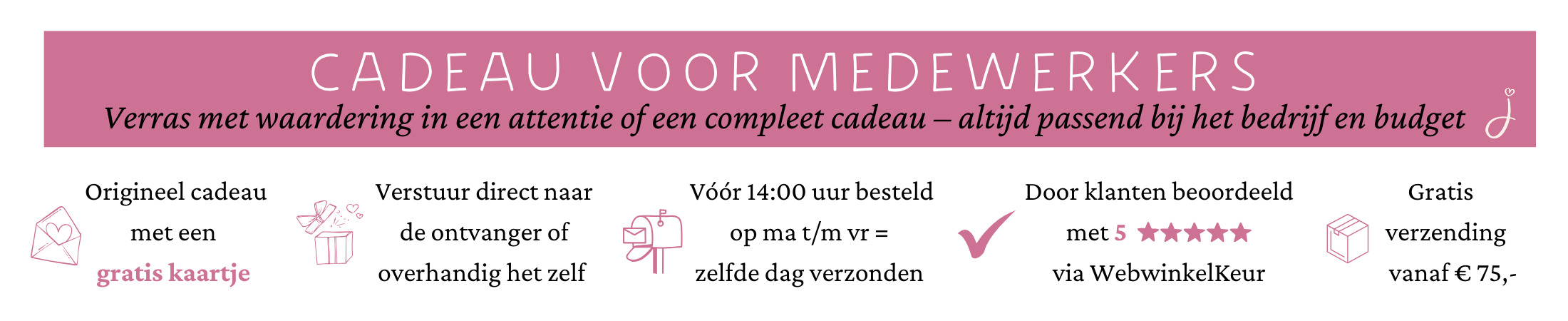 Cadeau voor medewerkers bezorgen
