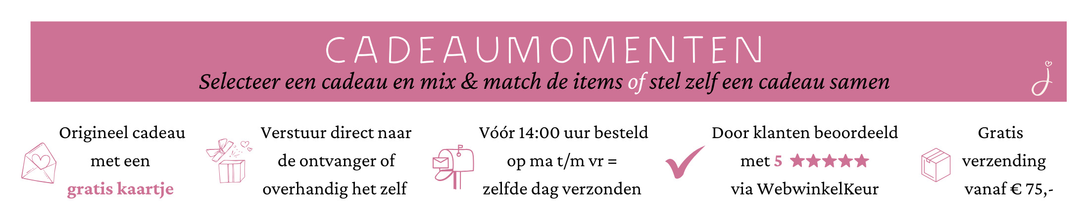 Cadeaus voor alle gelegenheden