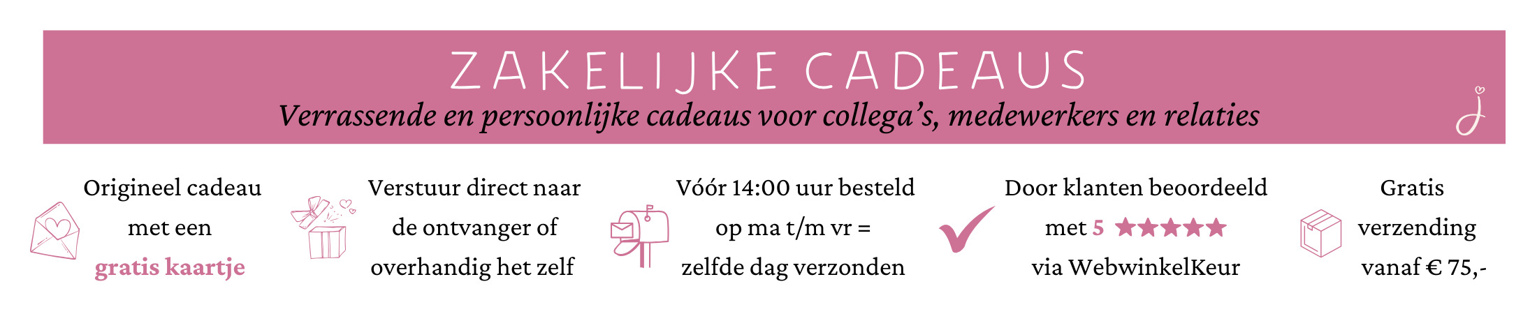 Zakelijk cadeau bezorgen