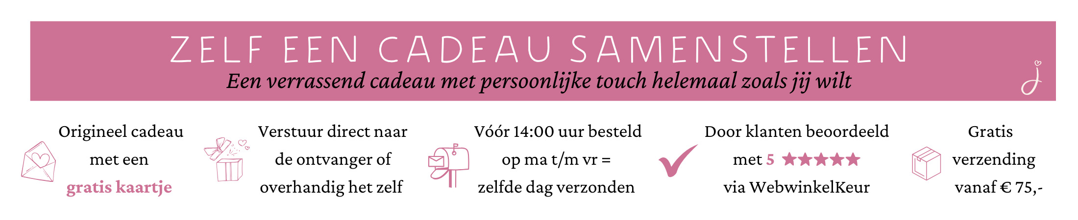 Cadeaupakket zelf samenstellen
