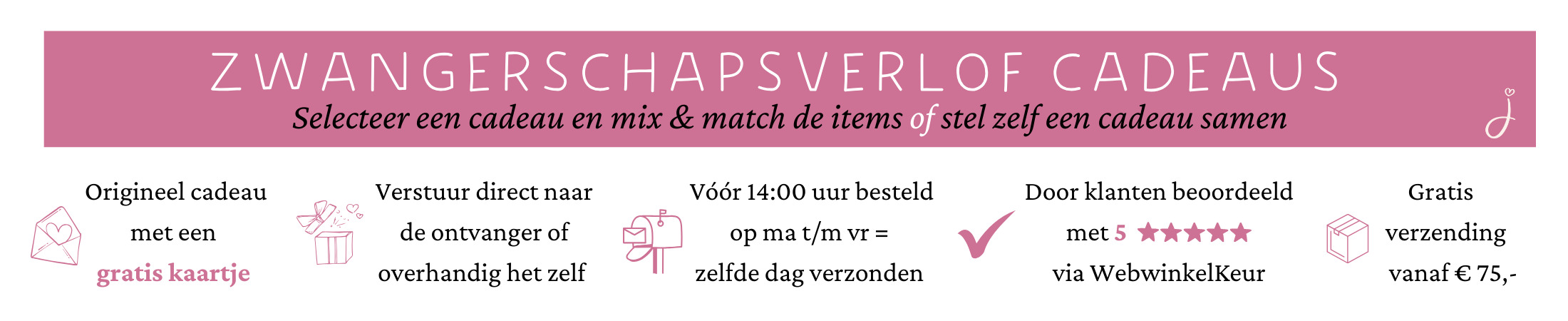 Zwangerschapverlof cadeau bezorgen