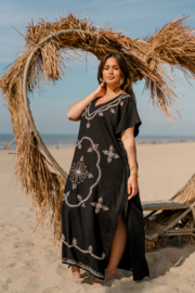 Long Kaftan Rantai Black