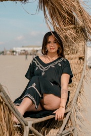 Long Kaftan Rantai Black