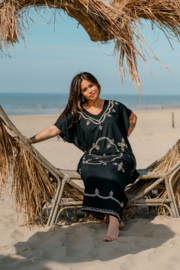 Long Kaftan Rantai Black