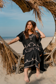 Long Kaftan Rantai Black