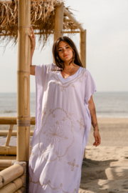 Long Kaftan Rantai White
