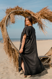 Long Kaftan Rantai Black