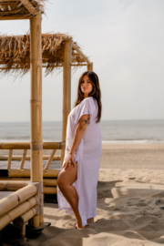 Long Kaftan Rantai White