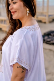 Short Kaftan Matahari White