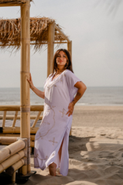 Long Kaftan Rantai White